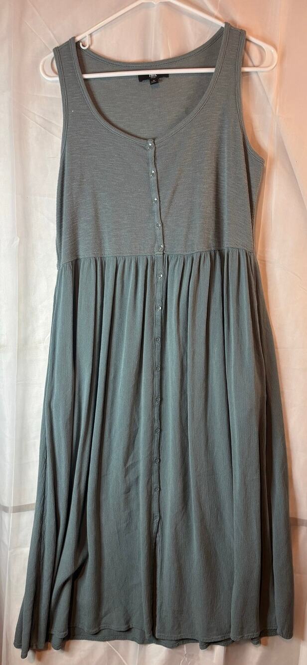 Frye Sleeveless Blue Cottage Core Rayon Flowing Maxi Dress Size Medium